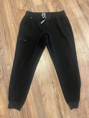 Figs Black Jogger Pants with Drawstring